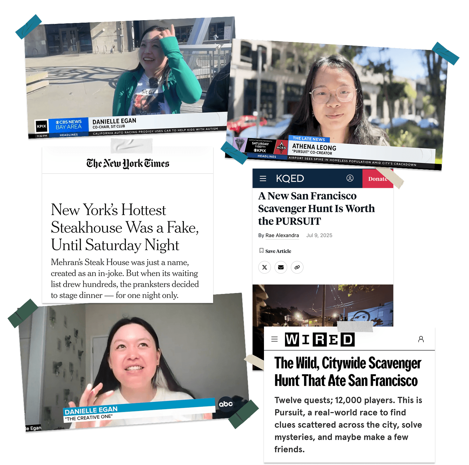 Press coverage collage